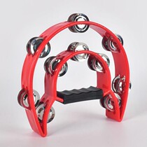 KTV hand rattle double-row bell ring adult percussion instrument plastic tambourine large double-layer flower drum ring Half Moon Bell