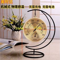 European style retro indoor thermometer home precision creative living room cute ornaments baby room hanging temperature and humidity meter
