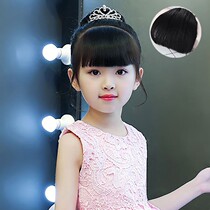  Fake bangs childrens one-knife Qi wigs female air little girl dress skirt princess hair accessories photo shoot