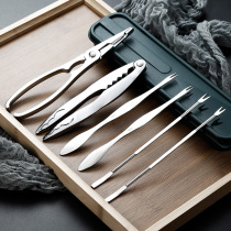 Eat crab three sets of crab pliers crab needle crab clip eat crab special artifact eat hairy crab tools household crab eight pieces