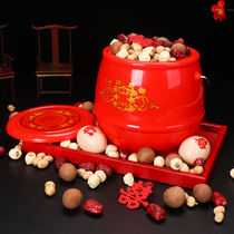 High-end red children and grandchildrens wedding accessories wedding bridegrooms home bride prepare dowry items high-grade solid wood