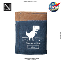 Google IT mania Fashion Student Zero Wallet Upscale Anti-Magnetic Card Bag Money Clip Canvas Triple Fold Man Wallet