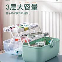 Medicine box Net red small medical box small medicine box medicine home multi-layer medicine layered large capacity storage box