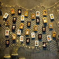 Wall photo album Wall creative living room sofa background wall Net red punch-free small area photo wall decoration self-pasting