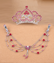 ~ children's crown headdress public chain forehead chain small grab clip girl dance performance belly dance popular hair accessories