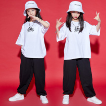 Street dance children suit Cool handsome boy hip hop rack daughter drum dance practice Girl Loose Jazz Dance out of service