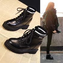 Martin boots female English style 2021 new autumn and winter explosive boots thin boots snow cotton shoes winter plus Velvet