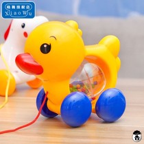 Drag ducklings pony cable with rattling Bell multifunctional children drawstring puppy baby toddler traction toy