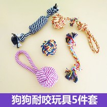 Dog bite-resistant toy pet cat dog toy grinding string knot toy recovery ball interactive toy bite not bad toy