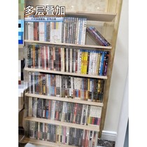 Dust-proof solid wood CD frame wooden storage creative display rack DVD Disc film rack