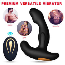 New prostate massager men use wireless remote control to shake anal plug men and women wearing adult supplies point after-court