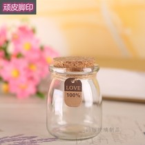 10 200ml pudding wood stopper bottle 100ml glass Lucky Star Bottle Wood Stopper Bottle Starry Bottle Drift Bottle