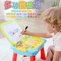 Multifunctional game learning table flying chess painting hand writing board childrens educational boys and girls baby early education toys