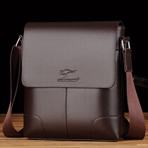 Kangaroo mens bag texture new clamshell men bag wrapping single shoulder bag inclined cross-pack business briefcase leisure bag tide