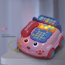 Childrens toy phone baby simulation landline baby music mobile phone puzzle 1 year old 2 little girl 6 months