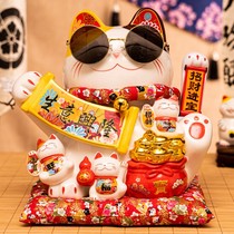 Recruiting cat ornaments opening front desk shaking ceramic beckoning large creative shop decoration cashier gift gift