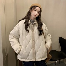 Lingge down cotton-padded women winter 2021 New thin ins design sense small small loose short cotton-padded jacket