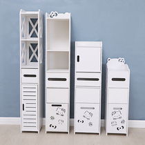 Toilet side cabinet bathroom side cabinet with trash can seam corner cabinet toilet narrow cabinet bathroom storage waterproof locker