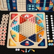 Flying chess checkers backgammon chess Snake Chess childrens toys puzzle two-in-one student multi-function game