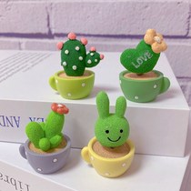 Bathroom cabinet ornaments simulation cactus micro landscape Moss fleshy decorative succulent ornaments super mini