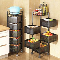 Storage rotary basket storage rack kitchen floor multi-layer household multifunctional fruit and vegetable storage rack