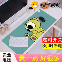 Heating Mouse Pad Fever Warm Winter Keyboard Mat Girls Super Warm Hand Desk Cushion Office Notebook Computer Writing Desk Electric Hot Plate Sleeve Heating Children student armguard 1176
