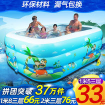 Baby Boy Inflatable Swimming Pool Home Thickened Baby Pool Grown-up Toddler Bath Tub Baby Marine Ball Pool
