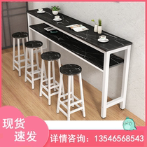 Bar table home high table restaurant coffee milk tea shop table and chair against the wall balcony