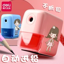 Del pencil sharpener pencil sharpener hand crank students multi-functional drill planing small pen childrens stationery school supplies car repair peeling automatic lead-in machine small knife and pen durable