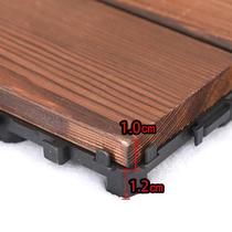 Anti-corrosion wood floor outdoor terrace outdoor bathroom sauna waterproof diy carbonized solid wood balcony splicing mat