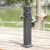 Black Outdoor Copper Taps Villa Scenic Spot Water Pipe Column Antifreeze Outdoor Garden Water Bolted Patio Watering Flowers