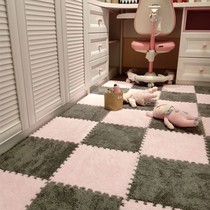 Floor stickers ins Net red foam carpet bedroom full of cute Net red same room bedside stitching floor mat less
