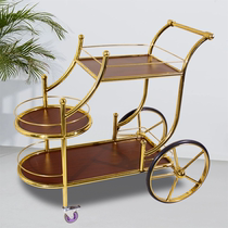 Hotel Chaise Wine Cart Commercial Food Delivery Car Restaurant Dessert Trolley KTV Mobile Snack Drink Service Cart