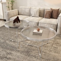 Office tea Tea Reception Creative guests Jane approximately floor round long iridescent glass primary and secondary tea table combined side a few