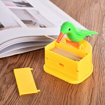 Bird toothpick box Net red cute bird with wings toothpick box smart toothpick can Press toothpick box home
