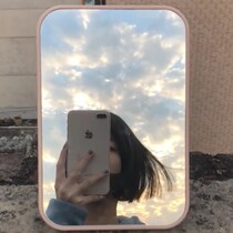 (Buy one get 5) Folding makeup mirror Nordic pink cute Net red bathroom mirror foldable ins Wind small mirror