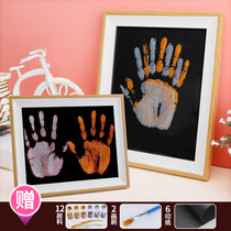 Couple handprint photo frame diy handprint photo frame Press handprint color paint oil painting frame gift souvenir