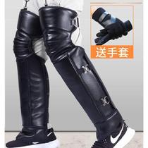 Electric vehicle protective leg long tube sleeve knee pad wearing motorcycle knee sheath long cold and windproof protective leg