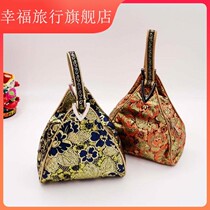 Color Chinese Triangle Ladies Bag Fashion Retro Bag Nanjing Yunjin Handbag Qipao Bag