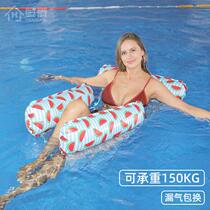 Internet celebrity swimming ring water park inflatable toys adult children swimming pool floating boat thickened large floating row floating bed