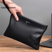 Lesen Kangaroo Handbag Mens Hand Grip Bag Fashion Net Red Clip Bag Casual Large Capacity Carrying Bag Foreign Trade Cross-border Official Web