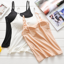 Manifen with chest pad wrap chest cotton bottled underwear anti-light belt bra one-piece vest