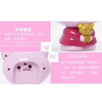 New Cute Cartoon Alarm Clock Children Students Talk Bulimia Night Light Bedroom will mute Double Alarm Electronic Little Alarm Clock