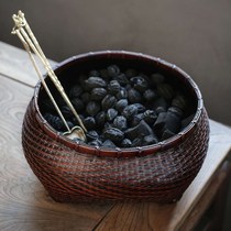 Hand bamboo walnut charcoal charcoal carbon fight charcoal charcoal charcoal cooking tea furnace with hand bamboo - made walnut charcoal charcoal