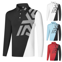 Autumn New Golf Mens Wear Long Sleeve T-Shirt Speed Dry Overdraft Collar Loose Ball Clothes Sportswear Clothes Sports Casual Polo Shirt