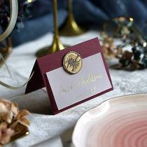 Folding seat Card Wedding name card seat card Banquet brand name