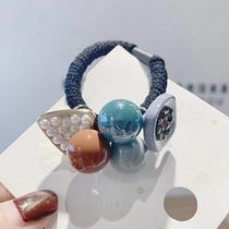 Korean hipster head rope net red new female Crystal ins leather band temperament sweet Hairband 01