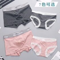 Full cotton era 2-pack couple underwear cotton cute creative mens and womens double underwear sexy temptation