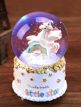 Dream Princess Crystal Music Box Girl Birthday Gift New Year Childrens Eight Soundbox Glass Ball Pendulum 8 Sound Box