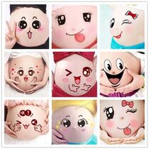Pregnant women take pictures props navel stickers clothing big Photo painted expression mommy quasi painting decorative pattern cute